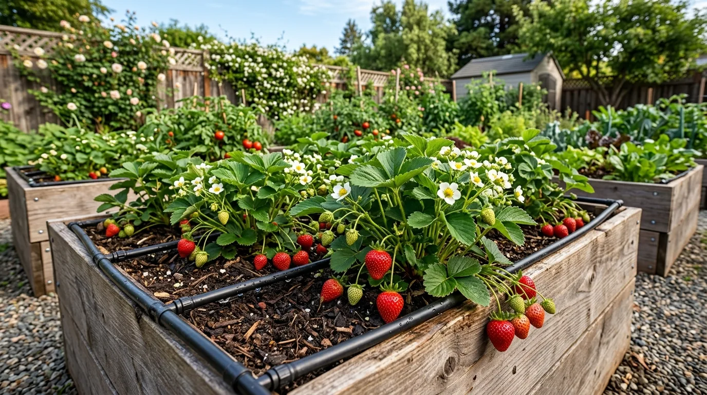 Full Raised Strawberry Beds
